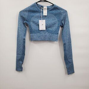 Gymshark Flex Long Sleeve Crop Top Women Size XS NWT Body Fit Athletic Gym